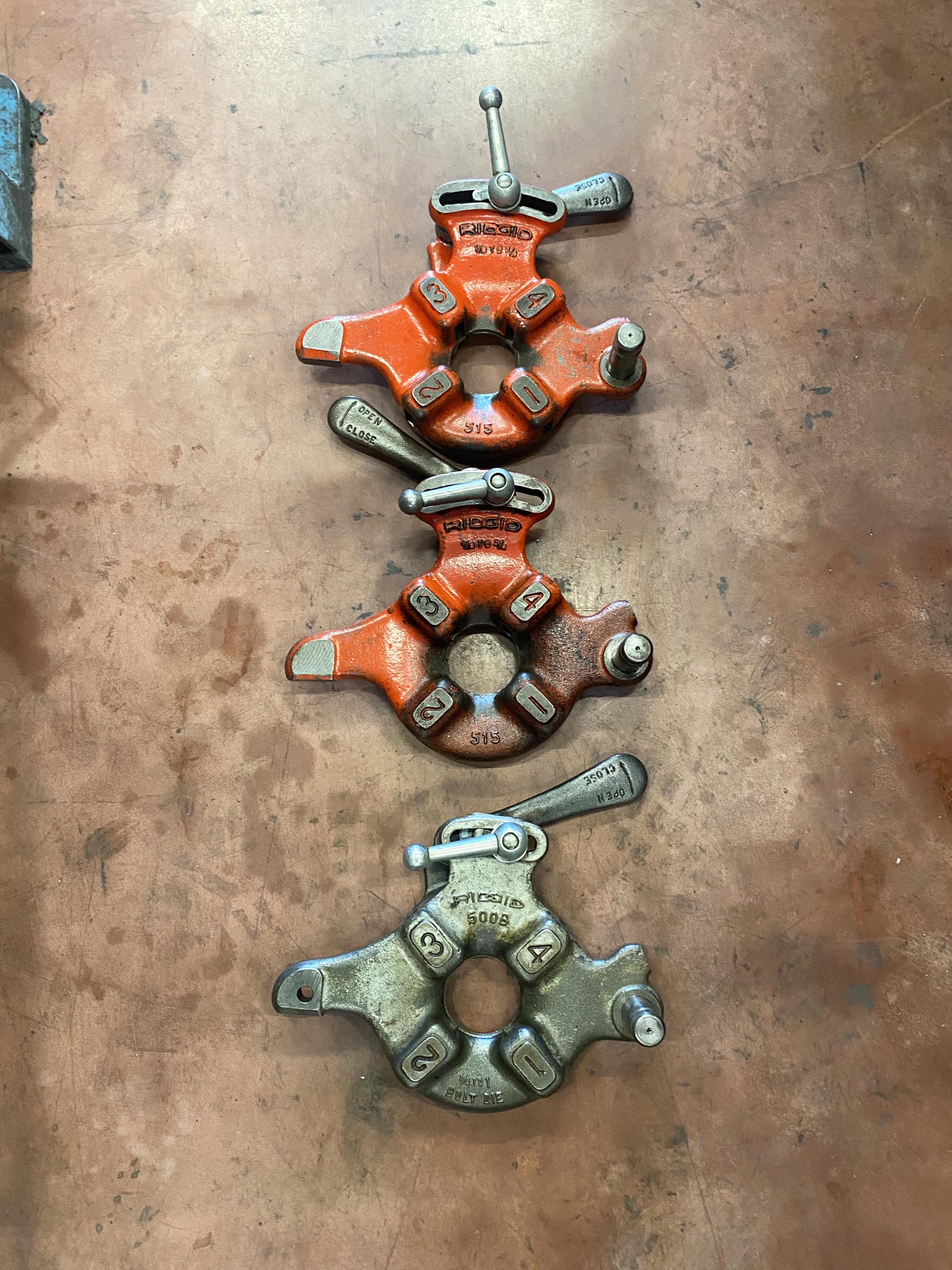 Pipe threading machine Ridgid 535 Tapping machines Tapping